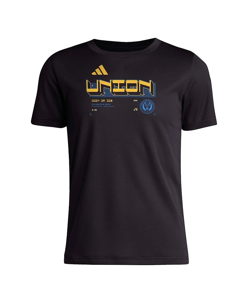 Adidas Big Boys and Girls Black Philadelphia Union 2026 Anthem Aeroready Pregame T-Shirt