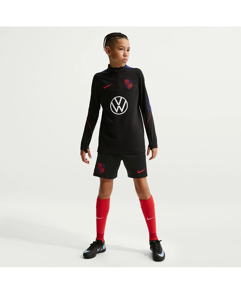 Nike Big Boys and Girls Black Usmnt 2026 Strike Dri-fit Shorts