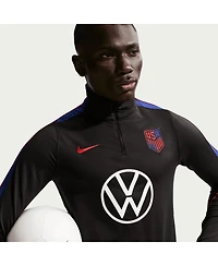 Nike Men's Black Usmnt 2026 Strike Dri-fit Quarter-Zip Long Sleeve Drill Sweatshirt