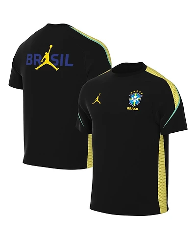 Jordan Men's Black Brazil National Team Dri-fit Drill Top