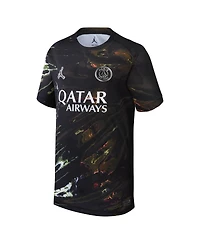 Jordan Big Boys and Girls Black Paris Saint-Germain 2025/26 Fifth Stadium Replica Jersey
