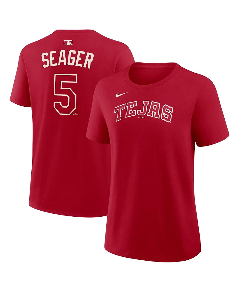 Nike Women's Corey Seager Red Texas Rangers 2026 City Connect Name Number T-Shirt
