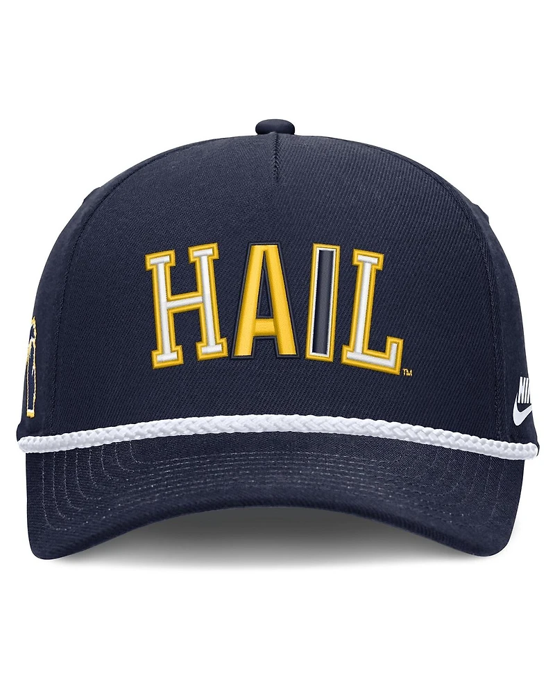 Nike Men's and Women's Navy Michigan Wolverines 2026 Basketball Refresh 5-Panel Rope Rise Hat