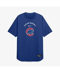 Nike Men's Royal Chicago Cubs Authentic Collection Batting Practice Pre-Game Raglan Dri-fit T-Shirt