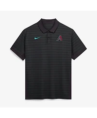 Nike Men's Black Arizona Diamondbacks Authentic Collection Striped Victory Dri-fit Polo Shirt