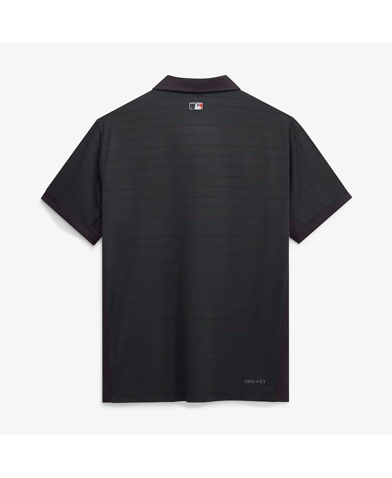 Nike Men's Baltimore Orioles Authentic Collection Striped Victory Dri-fit Polo Shirt