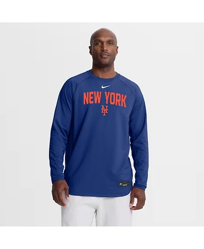 Nike Men's Royal New York Mets Authentic Collection Raglan Dri-fit Sweatshirt