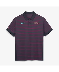 Nike Men's Obsidian San Diego Padres 2026 City Connect Authentic Collection Striped Victory Dri-fit Polo Shirt