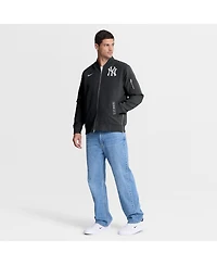 Nike Men's Black New York Yankees Authentic Collection Dugout Relaxed Full-Zip Bomber Jacket