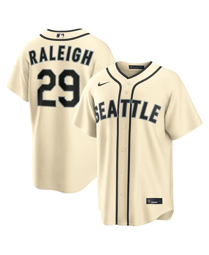 Nike Men's Cal Raleigh Cream Seattle Mariners Alternate Replica Jersey