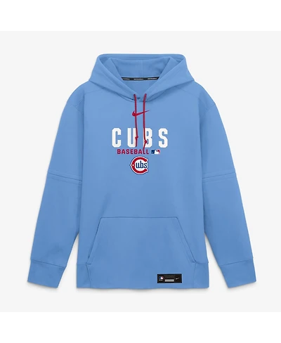 Nike Men's Light Blue Chicago Cubs Authentic Collection Therma-fit Hoodie