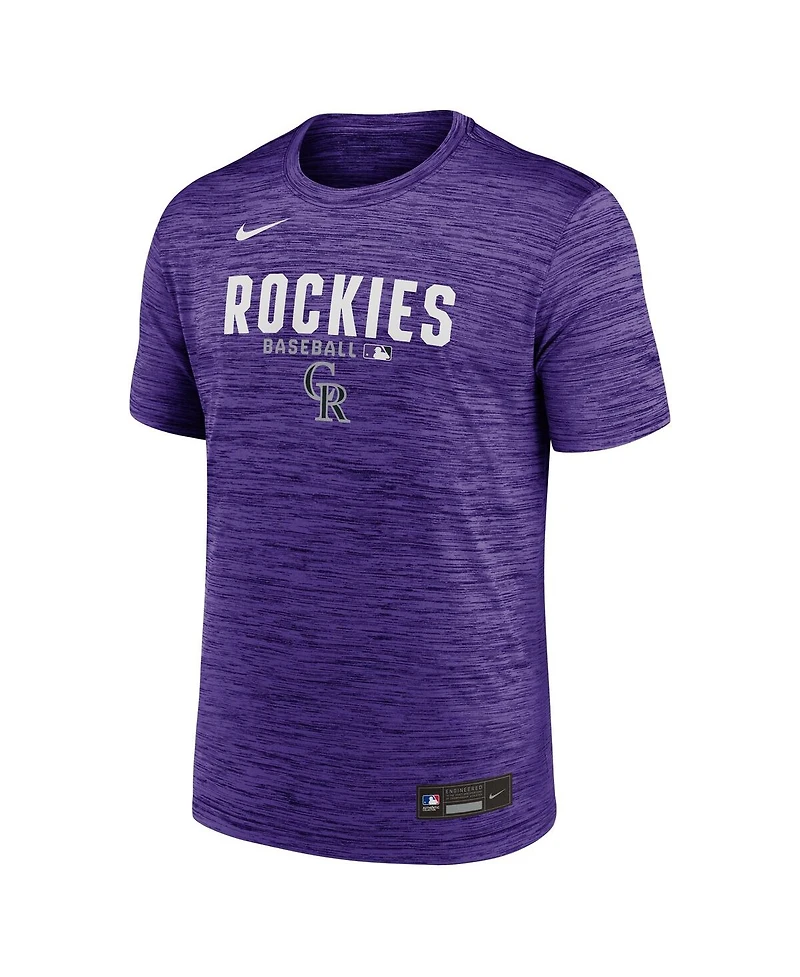 Nike Men's Purple Colorado Rockies Authentic Collection Velocity Dri-fit T-Shirt