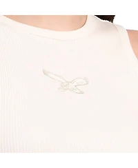 Starter Women's Cream Philadelphia Eagles Travel Pastels Cropped Tank Top
