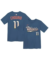 Nike Preschool Jackson Chourio Gray Milwaukee Brewers 2026 City Connect Name Number T-Shirt