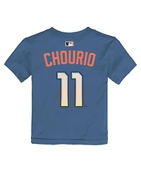 Nike Toddler Jackson Chourio Powder Blue Milwaukee Brewers 2026 City Connect Name Number T-Shirt