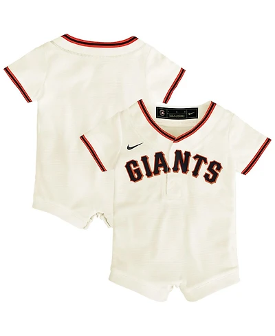 Nike Baby Boys and Girls Cream San Francisco Giants Home Replica Romper Jersey