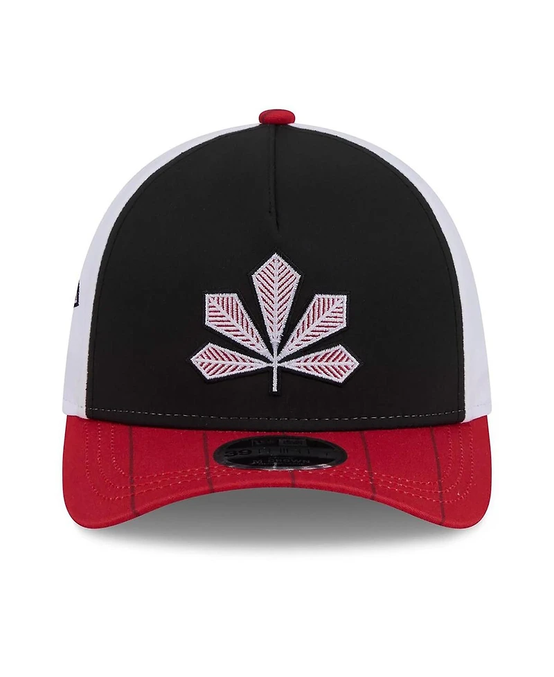 New Era Men's Black/Red Cincinnati Reds 2026 City Connect M-Crown A-Frame 39THIRTY Flex Hat