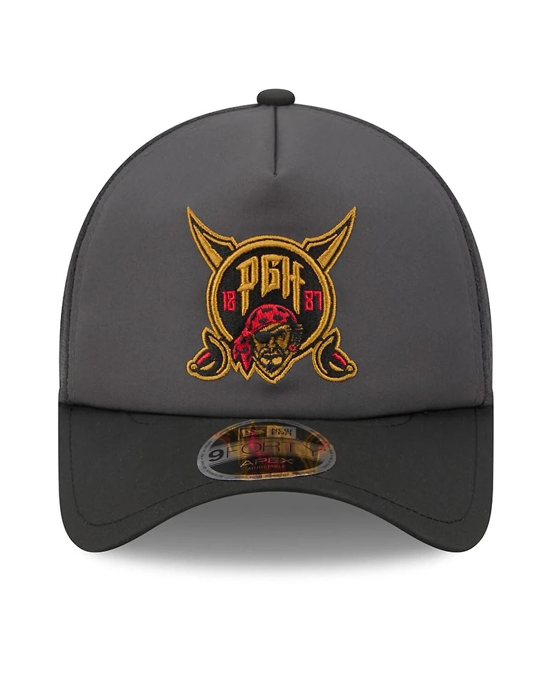 New Era Men's Black Pittsburgh Pirates 2026 City Connect Apex 9FORTY Adjustable Hat