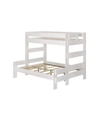 Max & Lily Solid Wood Bunk Bed, Modern Farmhouse Platform Bed Frame For Kids