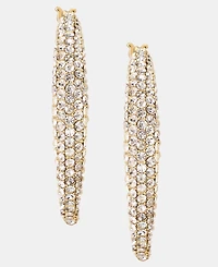 Givenchy Small Pave Hoop Earrings, 1"