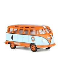 Greenlight 1/64 1964 Volkswagen Samba Bus, Gulf Oil Racing #4, Club Vee-Dub Series 16