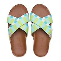 Women's Zensole Cascades Faux Leather Double Strap Slide Sandals