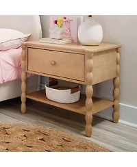 Max & Lily Jenny Lind Nightstand with 1 Drawer and Bottom Shelf