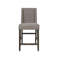 Liberty Furniture Industries, Inc Double Bridge Upholstered Counter Chair (Rta)-Set of 2 in Dark Chestnut