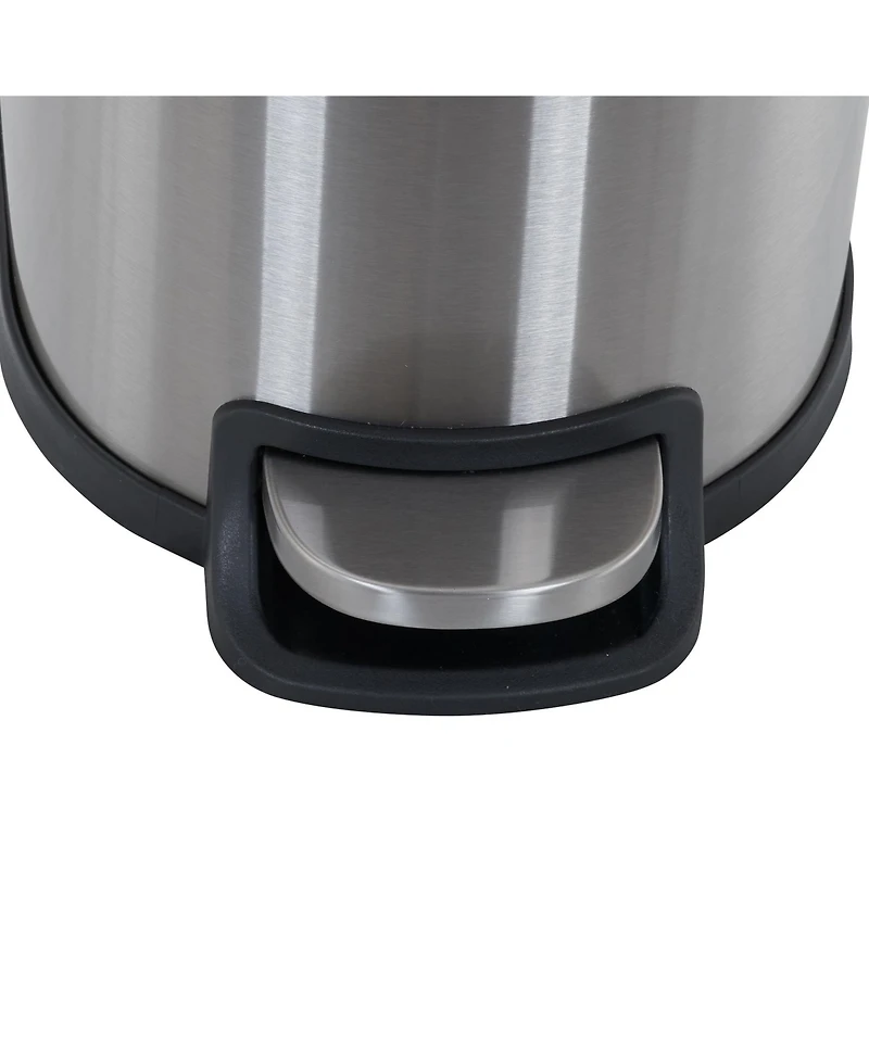 Household Essentials Slim Trash Can, 20 Liter/5 Gallon, Small Stainless Steel Trash Can