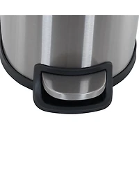 Household Essentials Slim Trash Can, 20 Liter/5 Gallon, Small Stainless Steel Trash Can