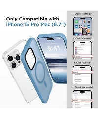 Gonez Magnetic for iPhone 15 Pro Max Case,Compatible with MagSafe Slim Translucent Matte Back Shockproof Phone Protective Case