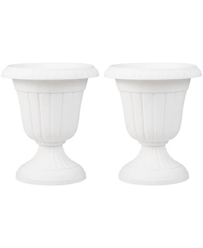 Gouun Vintage Urn Planters Set of 2 with Pedestal Base