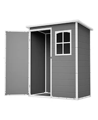 sumyeg Heavy-Duty Outdoor Storage Shed with Double-Layer Resin and Complete Assembly Kit