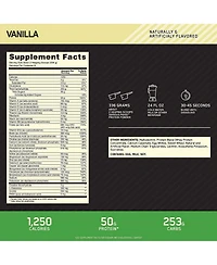 Optimum Nutrition, Serious Mass, Weight Gainer Protein Powder, Vanilla, 6.lb