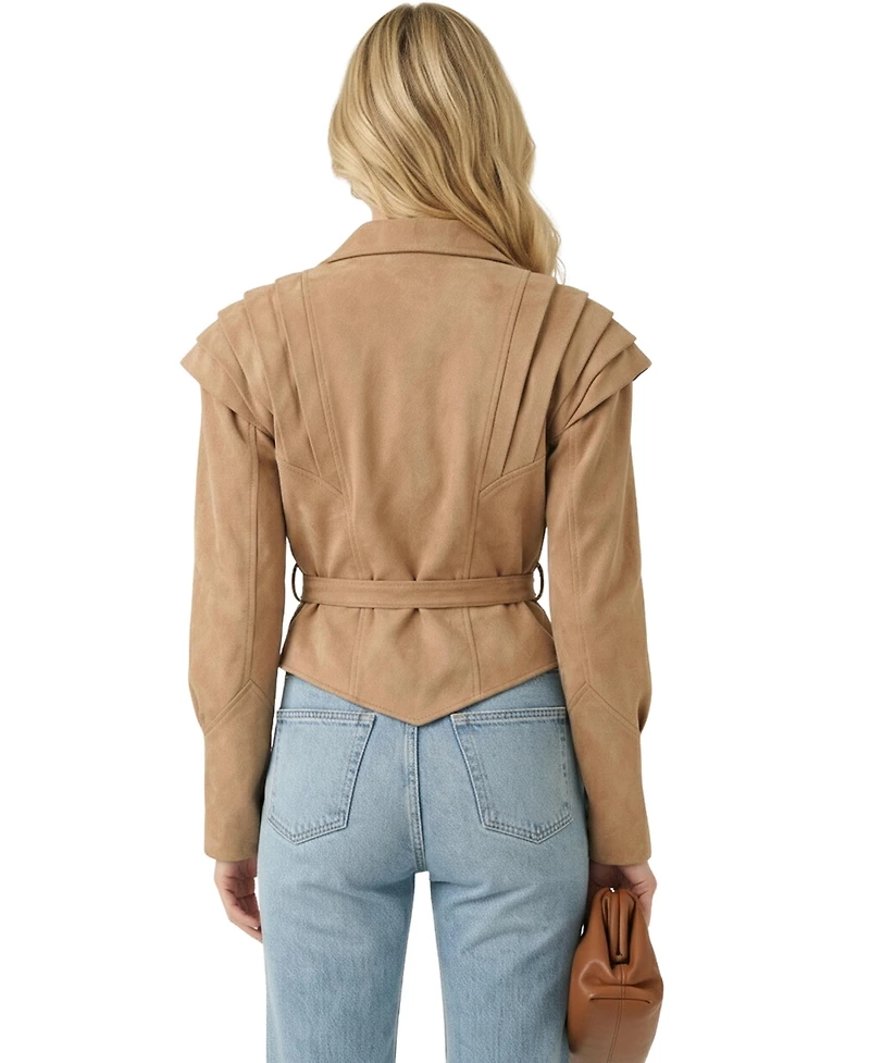 Modenaire Women's Structured Belted Jacket