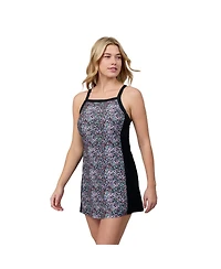 Free Country Women's Swim Dress with Built-in Biker Short