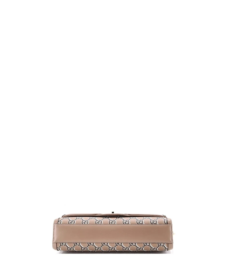 Pre-Owned Gucci Small Luce Shoulder Bag Optical Gg Printed Leather