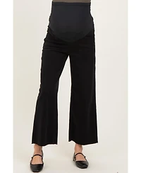Pinkblush Maternity Raw Hem Crop Wide Leg Jeans