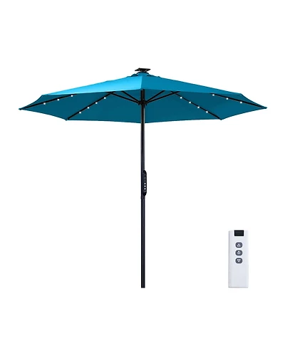Mondawe 10 feet Electric Patio Umbrella with Remote and Led Light