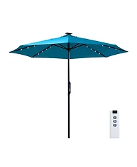Mondawe 10 feet Electric Patio Umbrella with Remote and Led Light