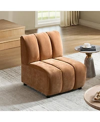 Hulala Home Shalon 28 inches Modern 1-Piece Chenille Channel Tufted Sofa