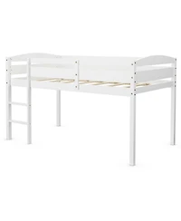 Gouun Kids Twin Low Loft Bed with Ladder and Protective Guard Rail