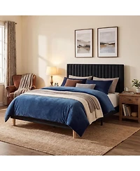 gaomon Upholstered Platform Bed with Adjustable Tufted Headboard and Slat Support