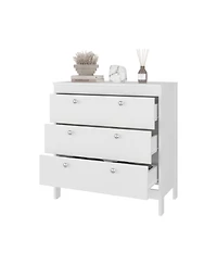 Fm Furniture Reti 3-Drawer Chest with Functional Storage and Modern Design