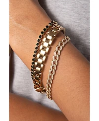Crystal Pave Curb Chain Bracelet