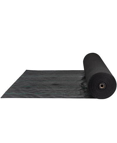 Sugift Weed Barrier Fabric, 5 x 250 ft, Premium Woven Pp Material for Outdoor Garden