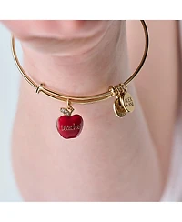 Alex and Ani Teacher 'Grow, Inspire, Love' Apple Charm Bangle