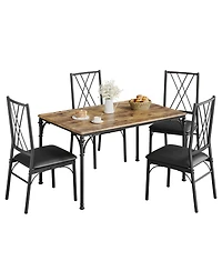 gaomon 5-Piece 4-Person Farmhouse Style Dining Table Set