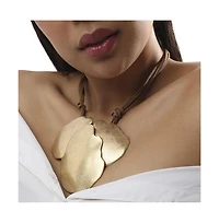Sohi Metallic Cascade Statement Necklace