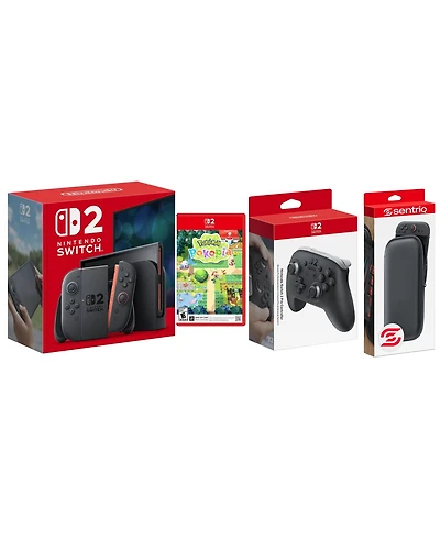 Nintendo Switch 2 Console with Pokemon Pokopia, Pro Controller and Protective Case Bundle
